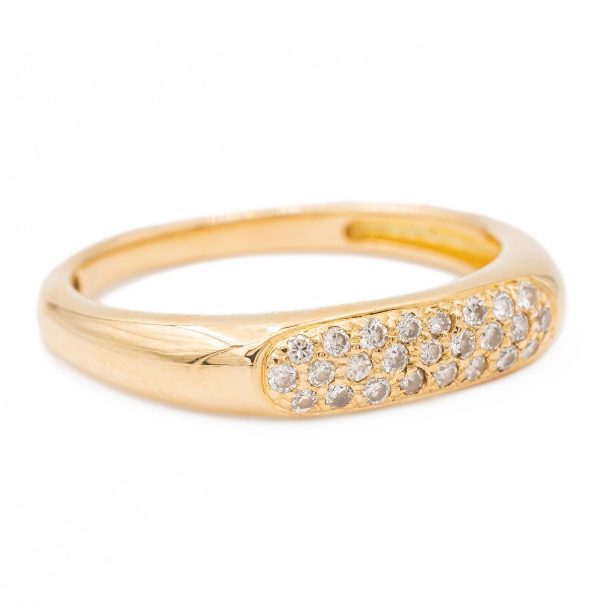 Bague Jonc Or jaune Diamant - Castafiore