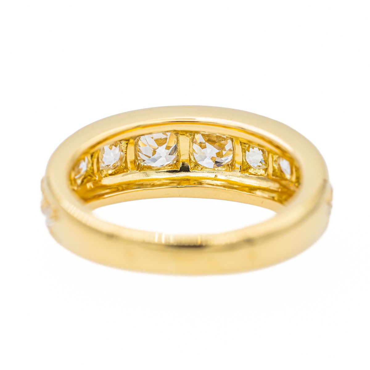 Bague Jonc Or jaune Diamant - Castafiore