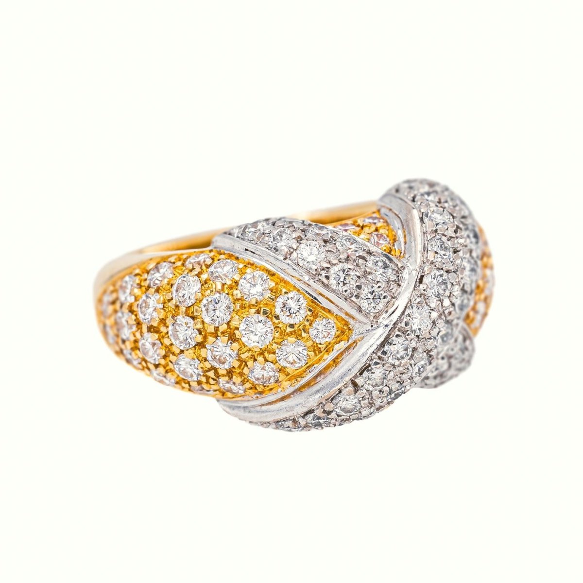 Bague Jonc Or jaune Diamant - Castafiore