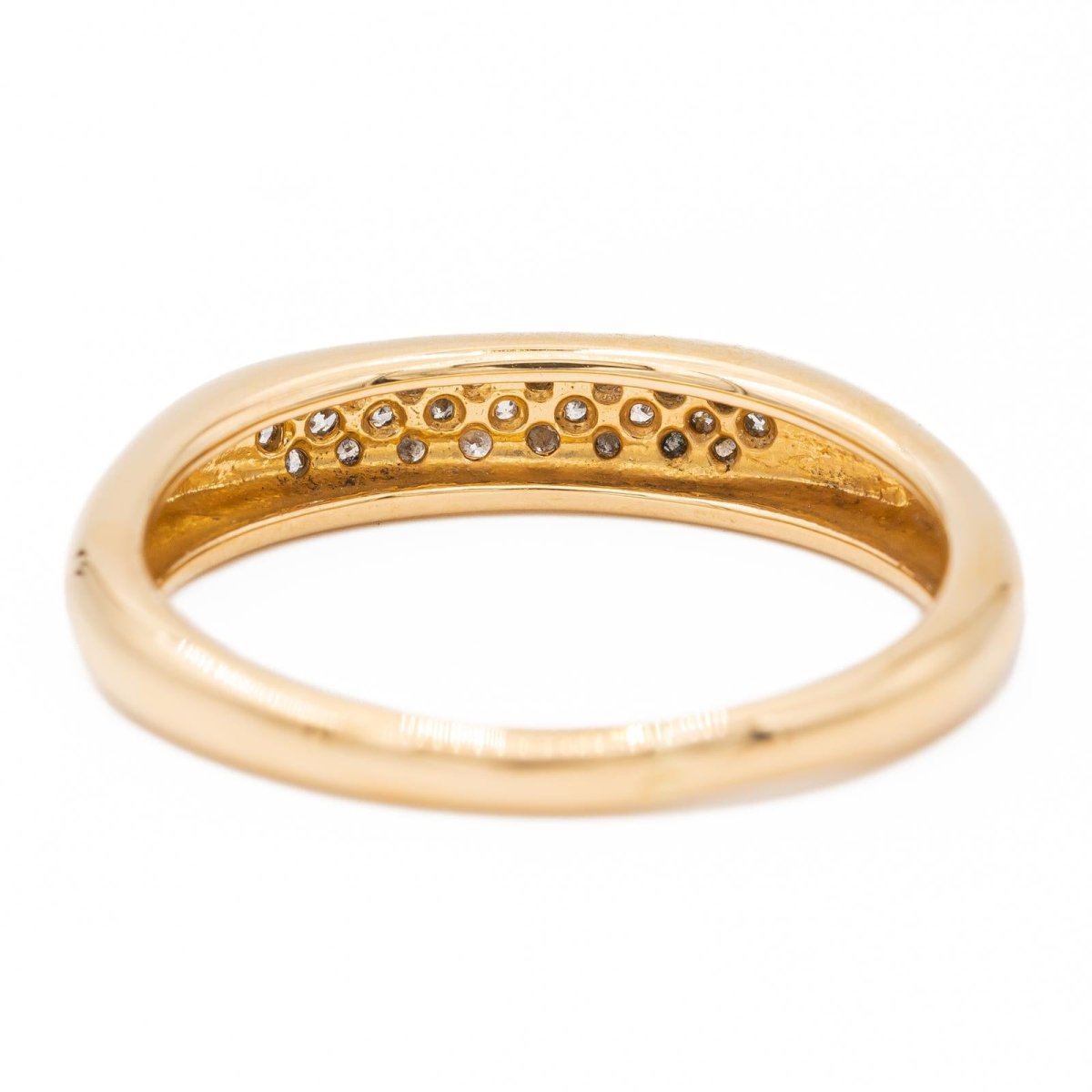 Bague Jonc Or jaune Diamant - Castafiore