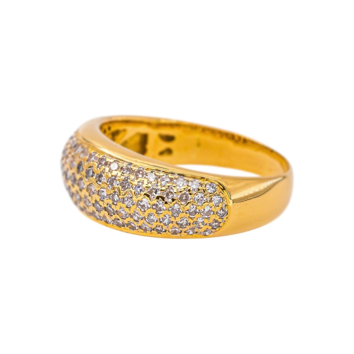 Bague Jonc Or jaune Diamant - Castafiore