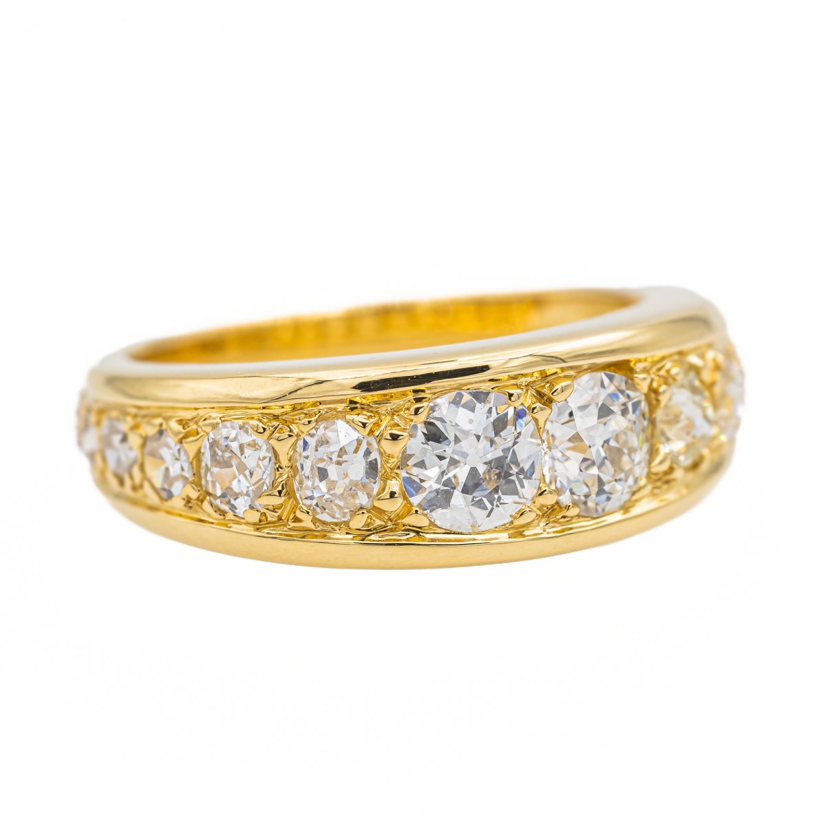 Bague Jonc Or jaune Diamant - Castafiore