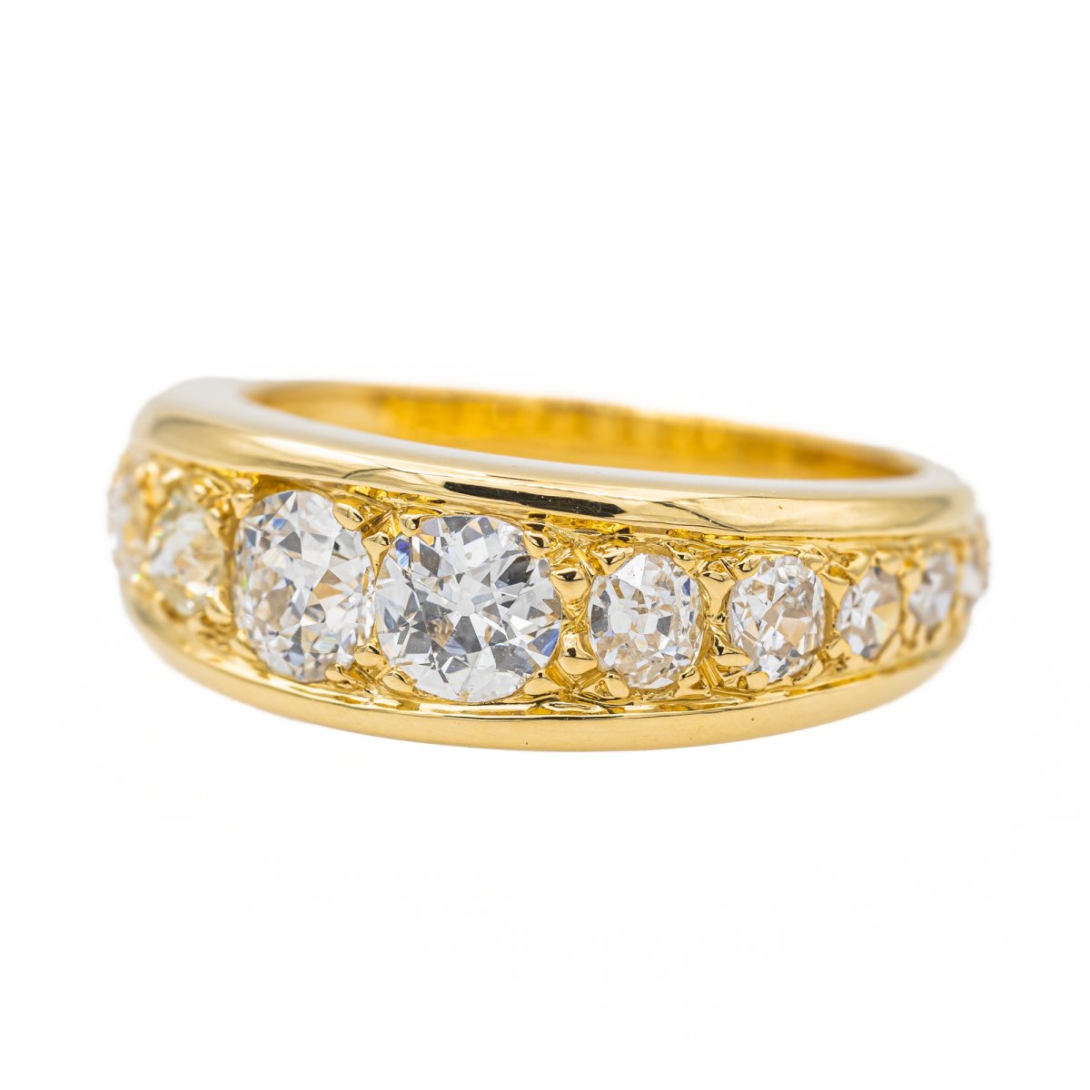 Bague Jonc Or jaune Diamant - Castafiore