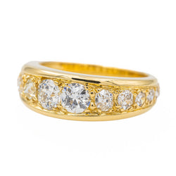 Bague Jonc Or jaune Diamant - Castafiore