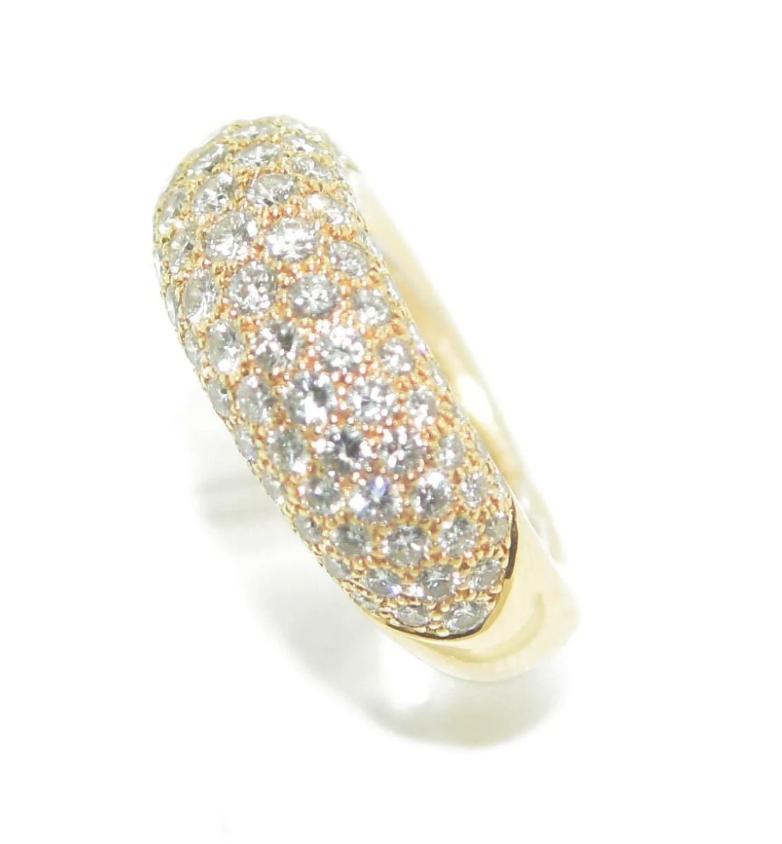 Bague jonc or jaune en diamant de la maison Chaumet - Castafiore