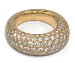 Bague jonc or jaune en diamant de la maison Chaumet - Castafiore