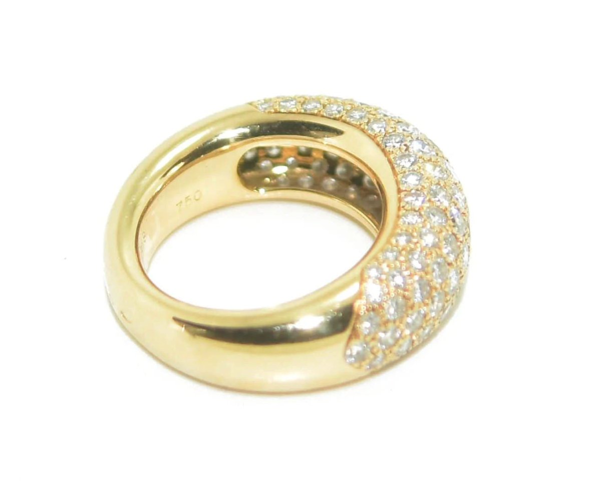 Bague jonc or jaune en diamant de la maison Chaumet - Castafiore