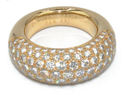 Bague jonc or jaune en diamant de la maison Chaumet - Castafiore