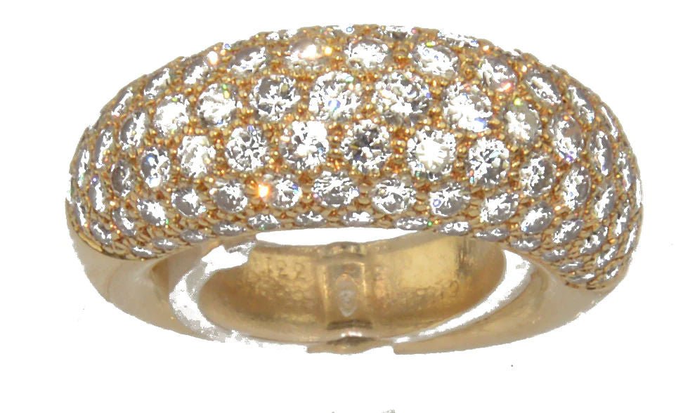 Bague jonc or jaune en diamant de la maison Chaumet - Castafiore