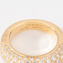 Bague jonc or jaune en diamant de la maison Chaumet - Castafiore