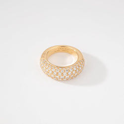 Bague jonc or jaune en diamant de la maison Chaumet - Castafiore