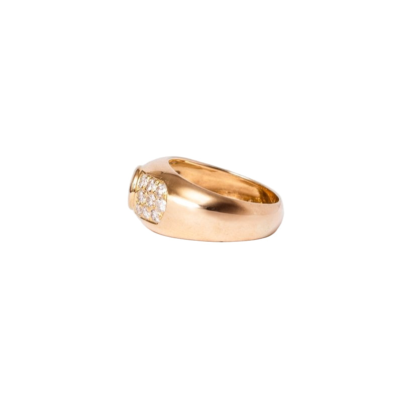 Bague Jonc or jaune et diamants - Castafiore