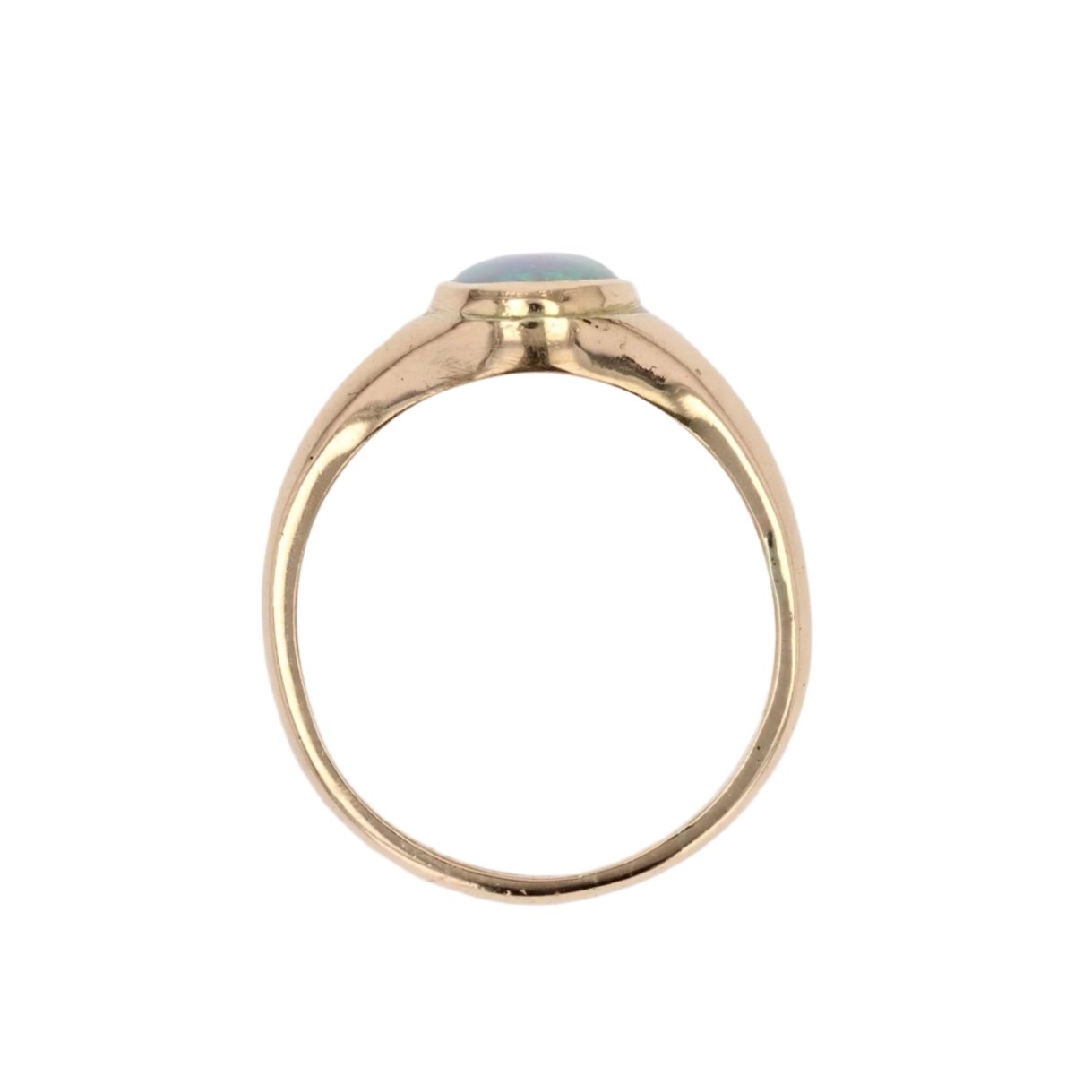 Bague jonc or jaune opale - Castafiore