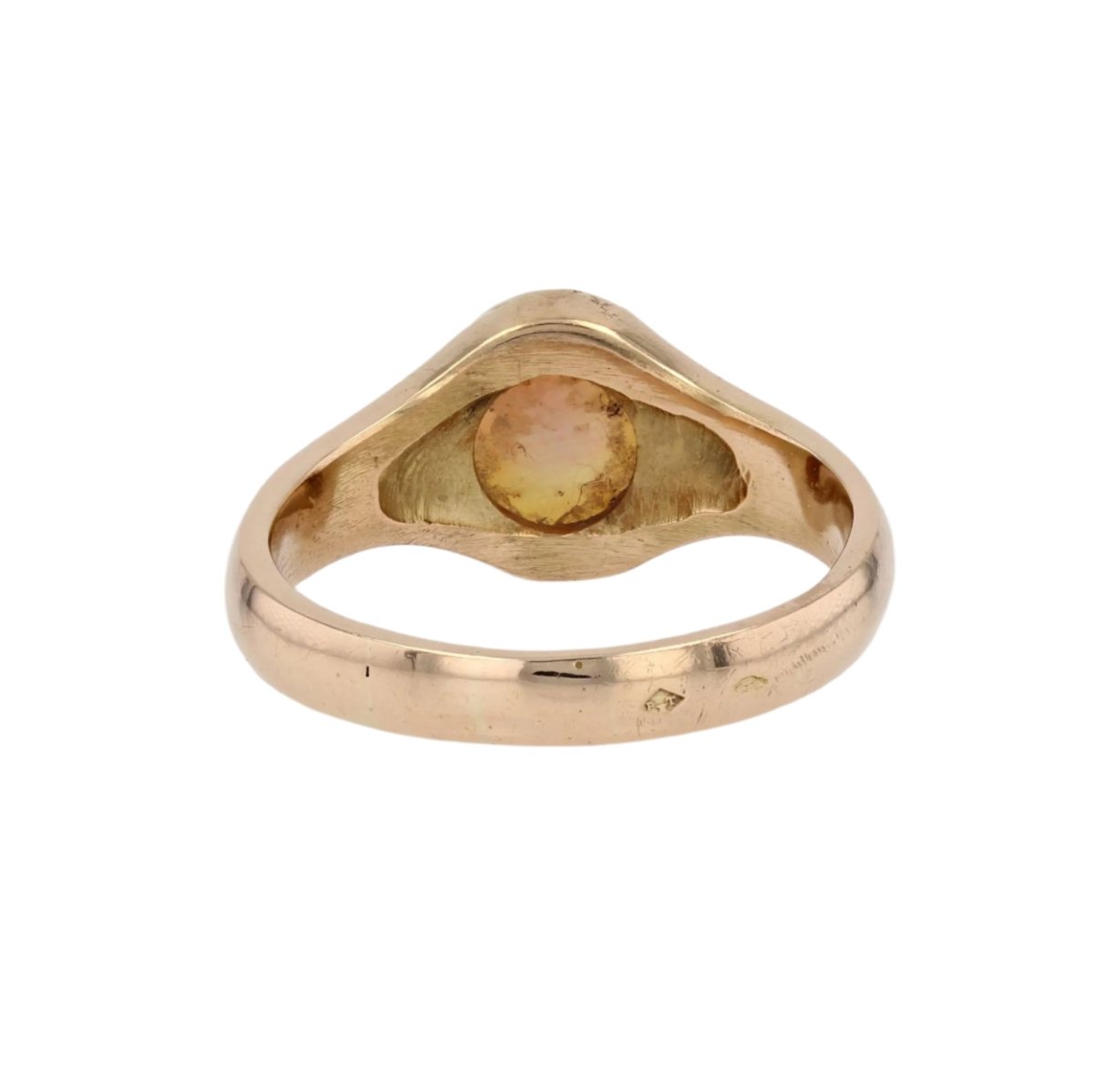 Bague jonc or jaune opale - Castafiore