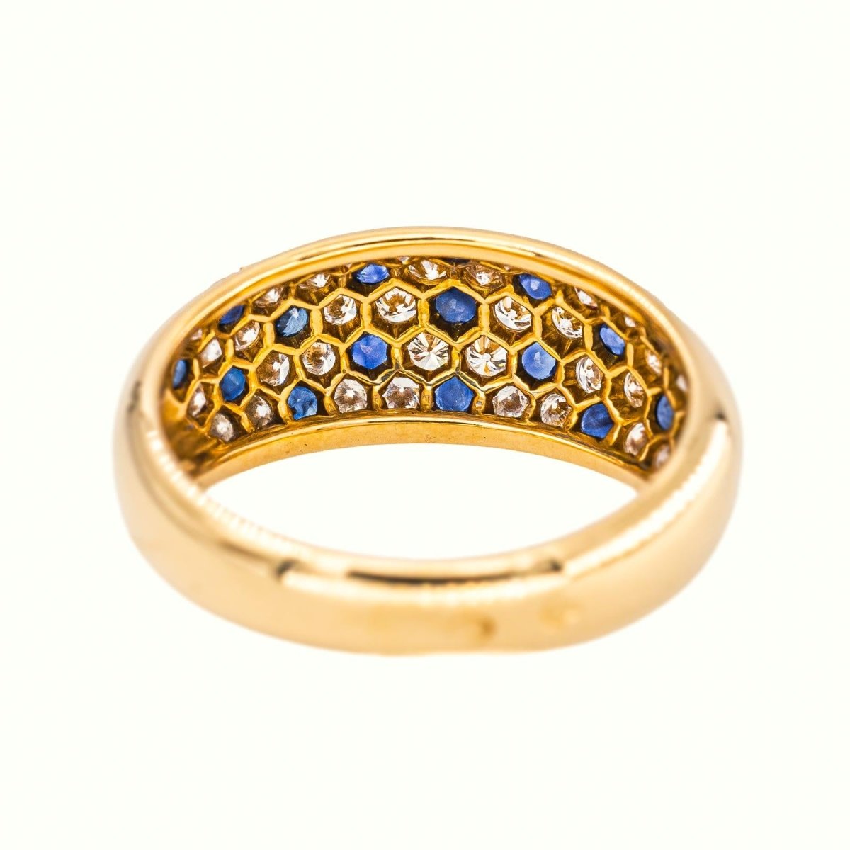 Bague Jonc Or jaune Saphir - Castafiore