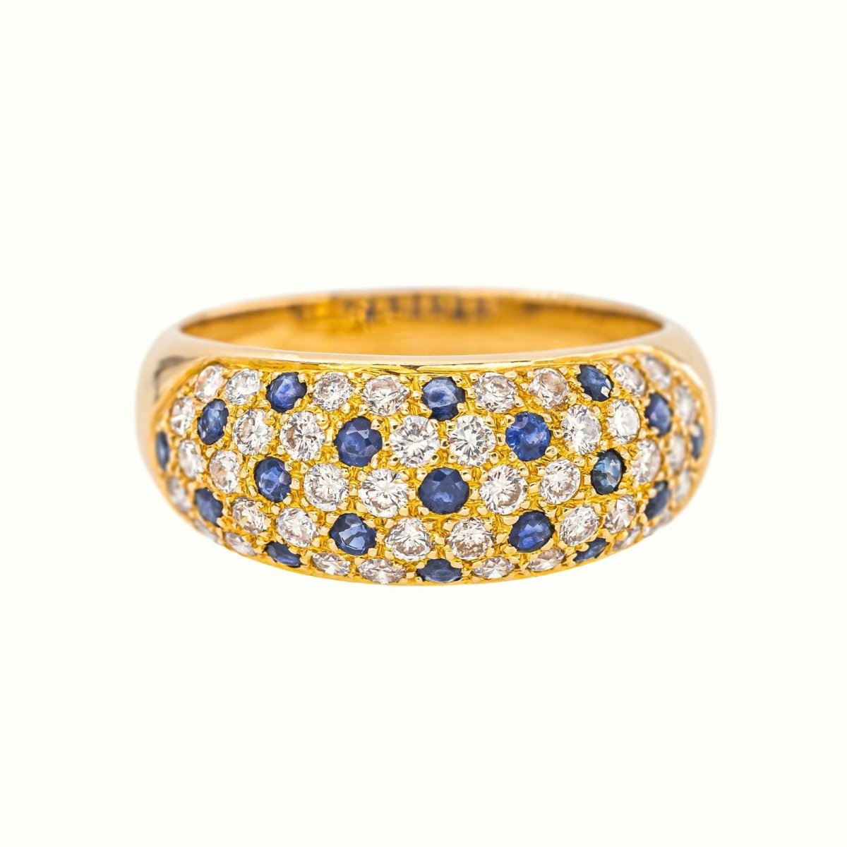 Bague Jonc Or jaune Saphir - Castafiore