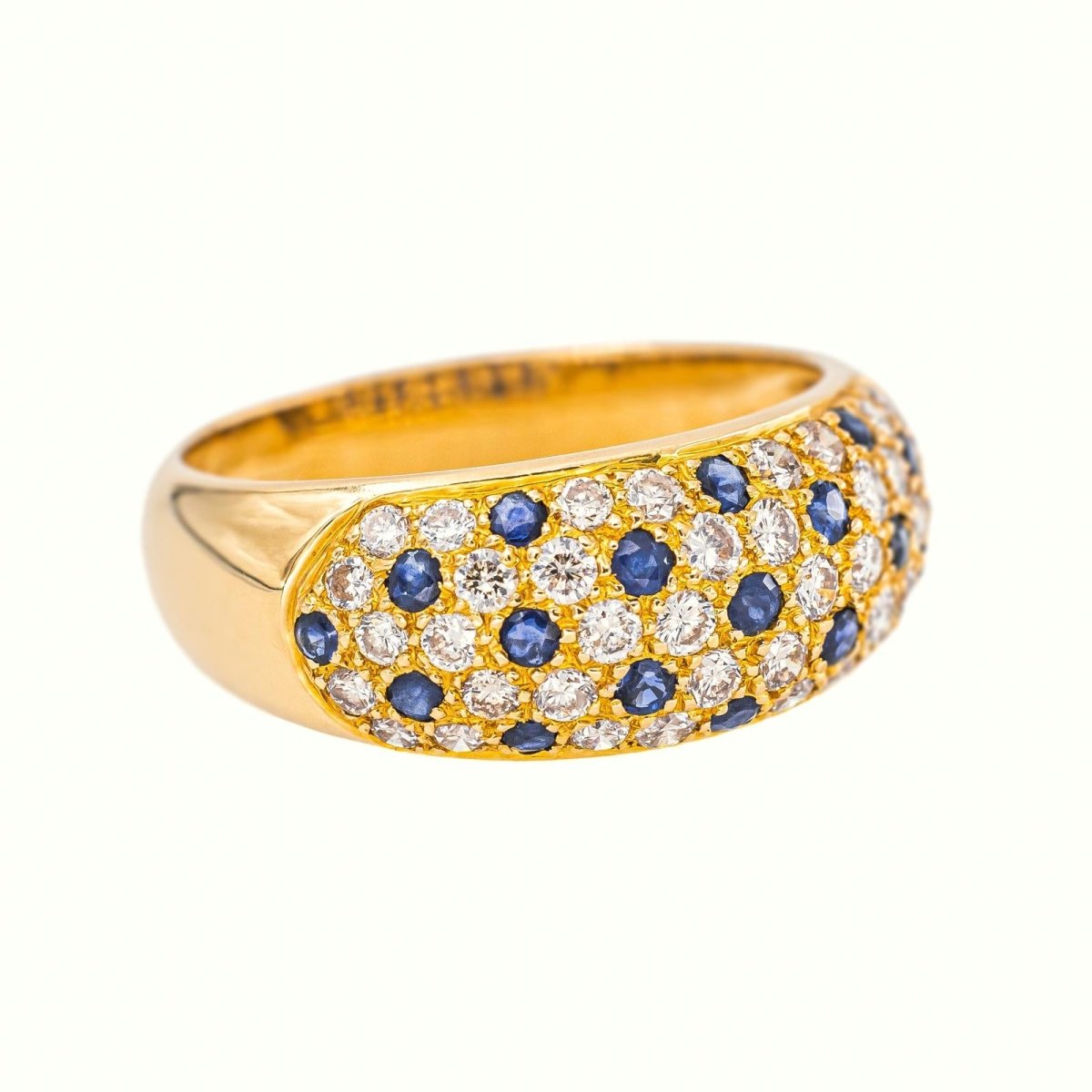 Bague Jonc Or jaune Saphir - Castafiore