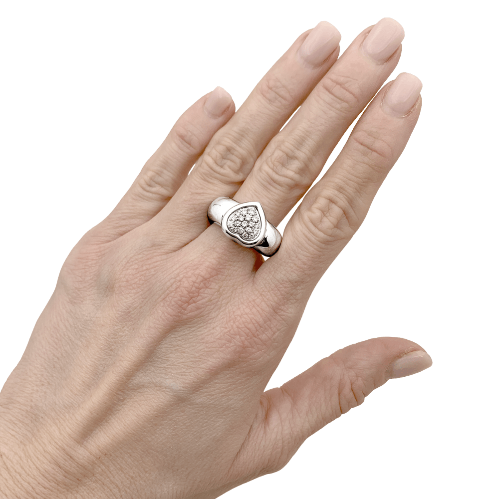 Bague Jonc PIAGET en or blanc et diamants - Castafiore