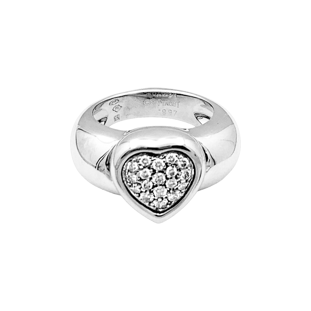 Bague Jonc PIAGET en or blanc et diamants - Castafiore