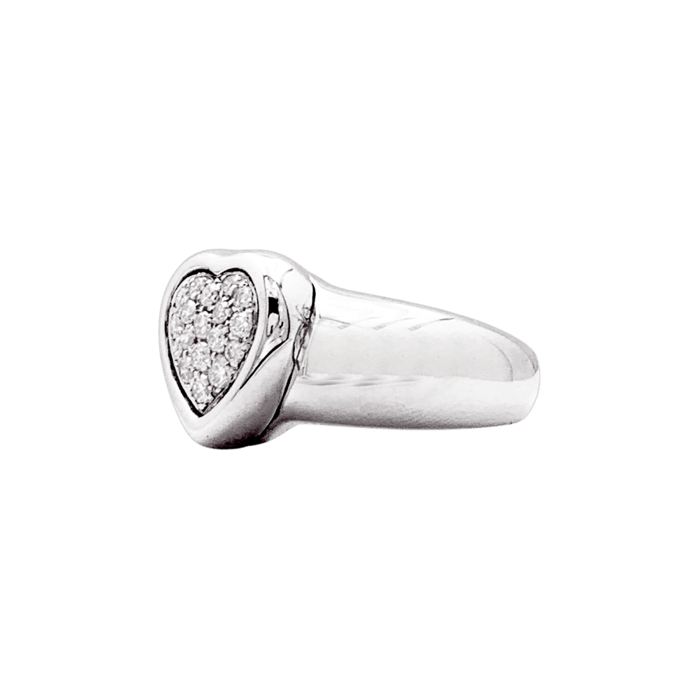 Bague Jonc PIAGET en or blanc et diamants - Castafiore