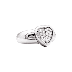 Bague Jonc PIAGET en or blanc et diamants - Castafiore