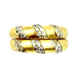 Bague Jonc PIAGET en or jaune et diamants - Castafiore
