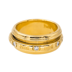 Bague Jonc PIAGET "Possession" en or jaune et diamants - Castafiore