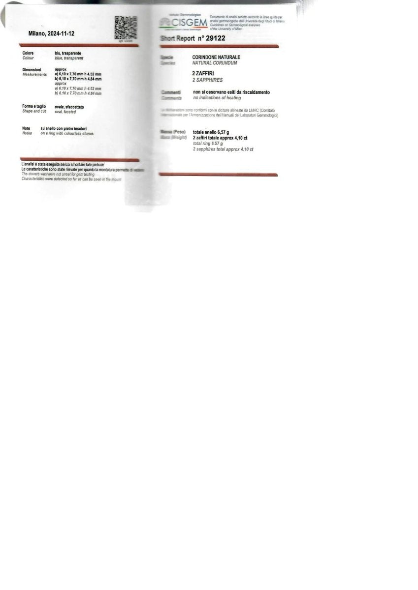 Bague Jonc platine, saphir et diamant - Castafiore