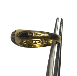 Bague Jonc POIRAY en or jaune, saphirs et diamants - Castafiore