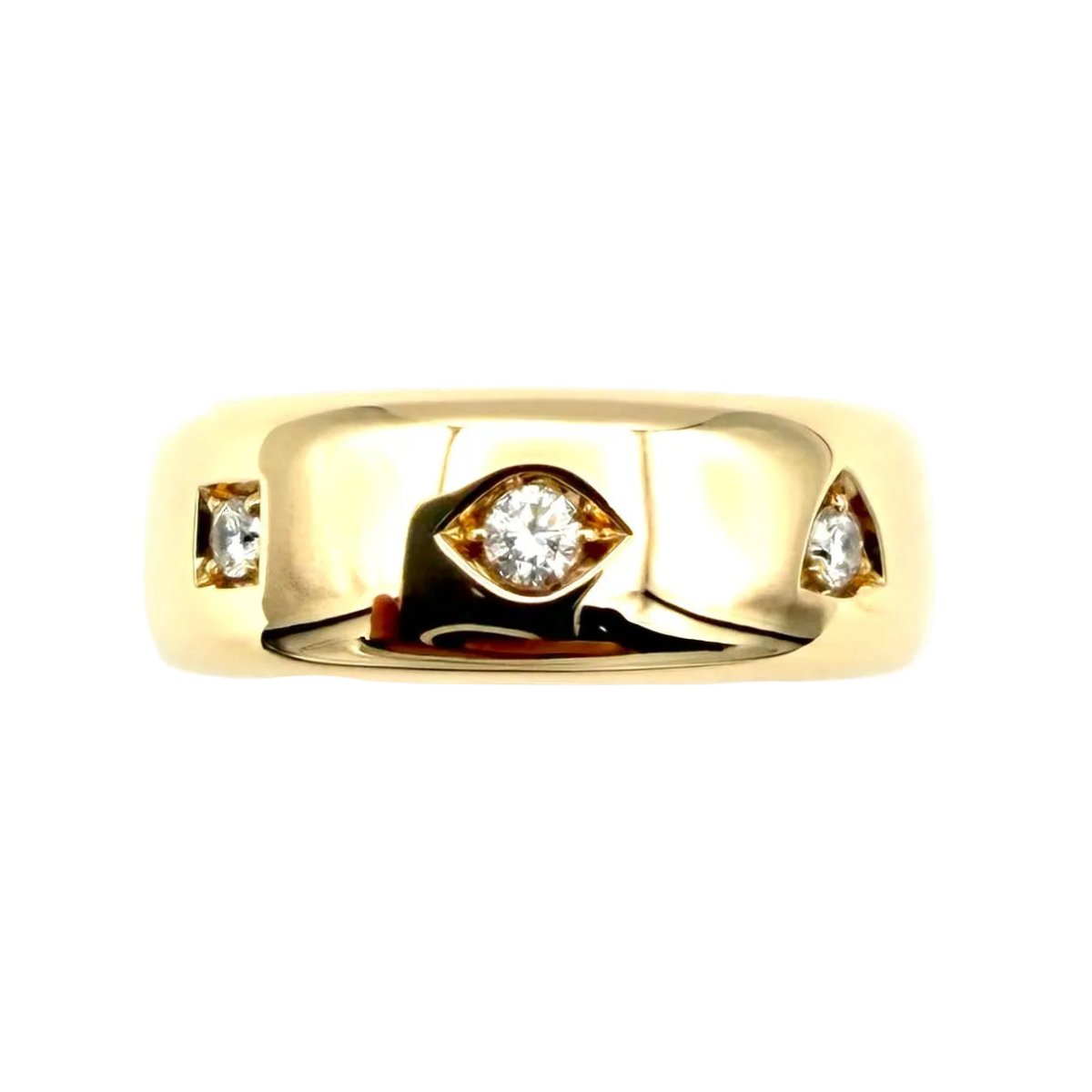 Bague Jonc POMELLATO "Iconia Slim" en or rose et diamants - Castafiore