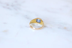 Bague Jonc Saphir de Ceylan 1,30 Cts sur Or Jaune - Castafiore