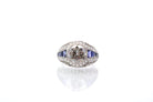 Bague jonc saphirs et diamant de 4,03cts H-VVS2 - Castafiore