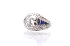 Bague jonc saphirs et diamant de 4,03cts H-VVS2 - Castafiore