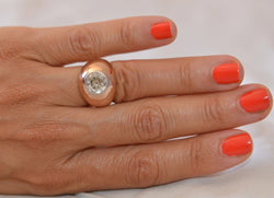 Bague jonc solitaire - Castafiore