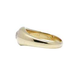 Bague Jonc Solitaire en or jaune et diamant - Castafiore