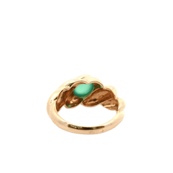 Bague Jonc VAN CLEEF & ARPELS en or jaune et chrysoprase - Castafiore