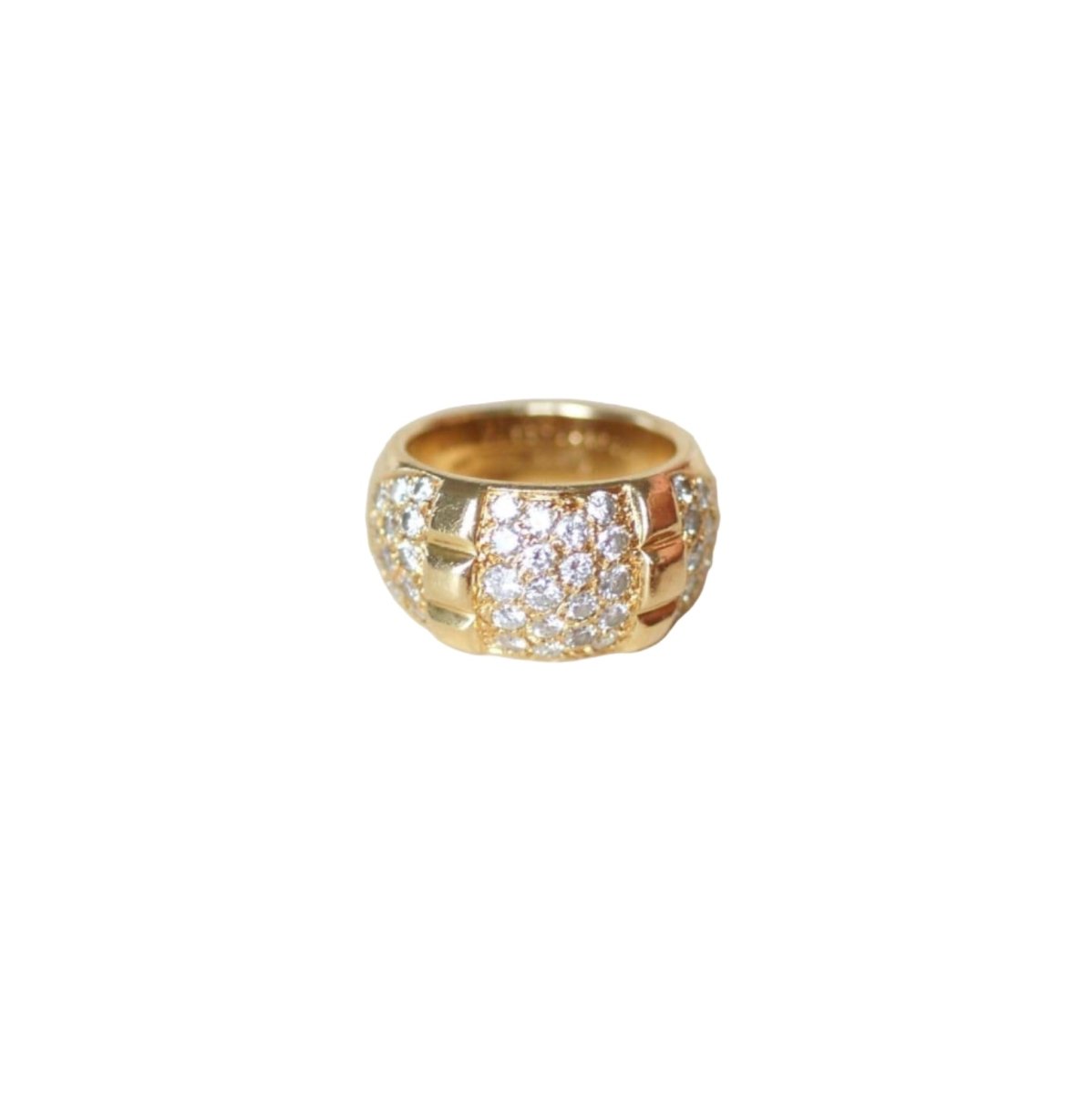 Bague Jonc VAN CLEEF & ARPELS en or jaune et diamants - Castafiore