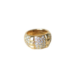 Bague Jonc VAN CLEEF & ARPELS en or jaune et diamants - Castafiore