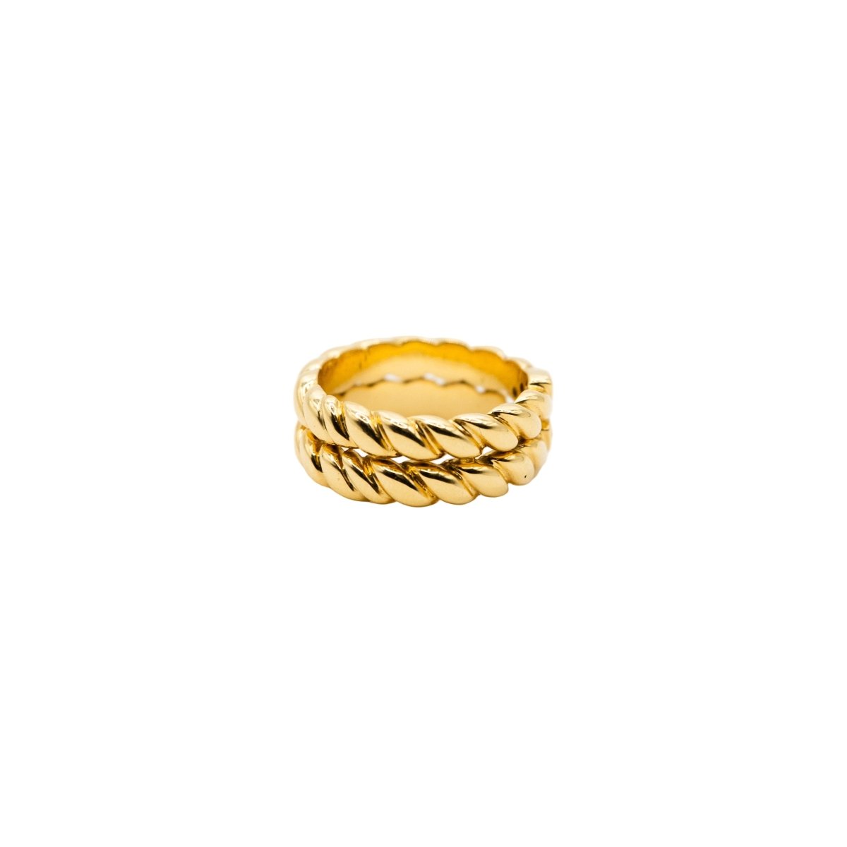 Bague Jonc VAN CLEEF & ARPELS en or jaune et diamants - Castafiore