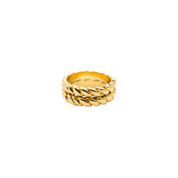 Bague Jonc VAN CLEEF & ARPELS en or jaune et diamants - Castafiore