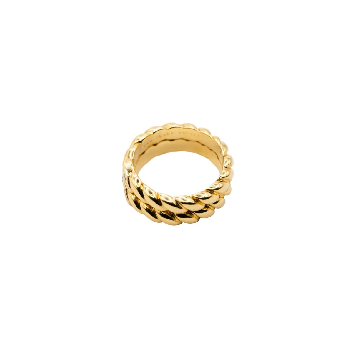 Bague Jonc VAN CLEEF & ARPELS en or jaune et diamants - Castafiore