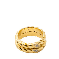 Bague Jonc VAN CLEEF & ARPELS en or jaune et diamants - Castafiore