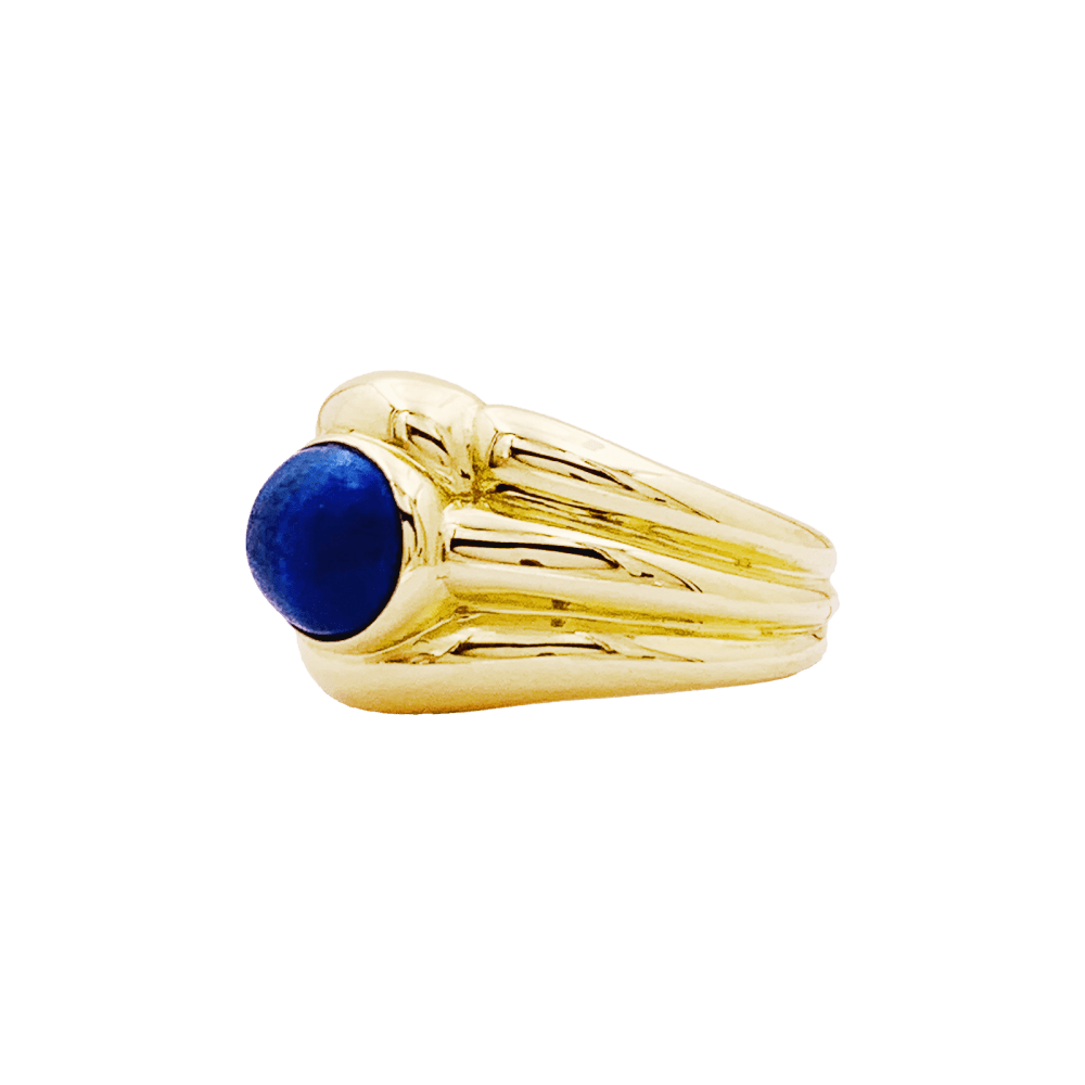 Bague Jonc VAN CLEEF & ARPELS en or jaune et lapis - lazuli - Castafiore