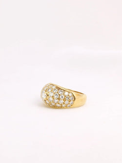 Bague jonc vintage or diamants - Castafiore
