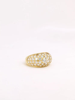 Bague jonc vintage or diamants - Castafiore