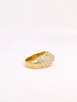 Bague jonc vintage or diamants - Castafiore