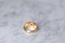 Bague jonc vintage or rose et diamant - Castafiore