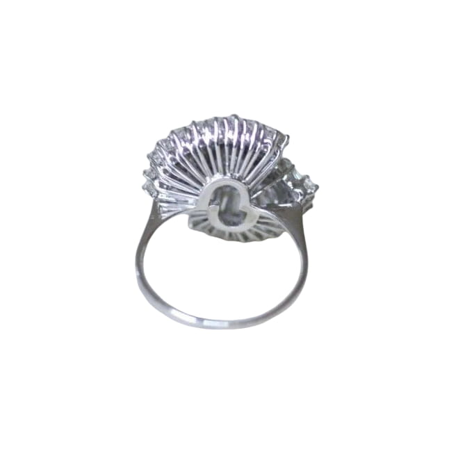 Bague Jupe Diamant Baguette 3.34 Cts Or Blanc - Castafiore