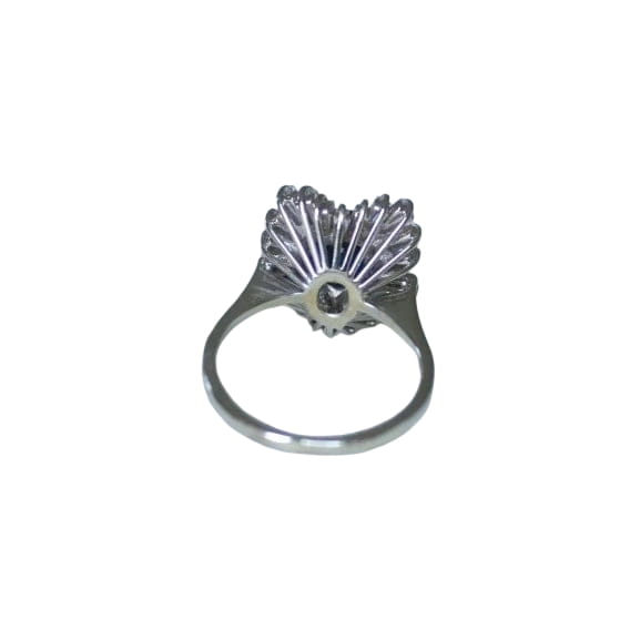 Bague Jupe Saphir et Diamants sur Or Blanc - Castafiore