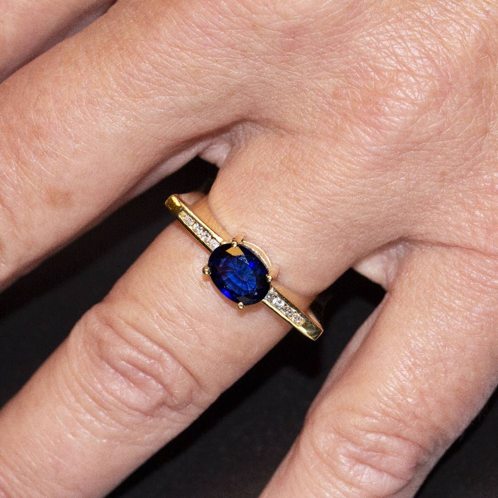 Bague KLASH en or, saphir et diamants - Castafiore